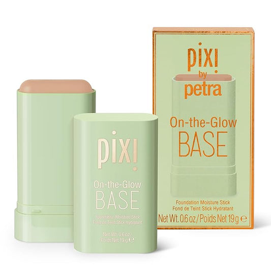 Pixi Beauty On-the-Glow Base| Tinted Moisturizer Foundation Stick | Honey: Medium, tan shade| 0.6 oz / 19g