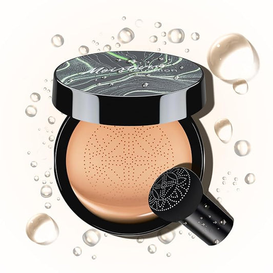 Mushroom Head Air Cushion CC Cream - BB Cream Foundation for Concealer Full Coverage Skin Moisturizing, Brighten Long - Lasting Even Color Correcting for All Skin Types (Medium)