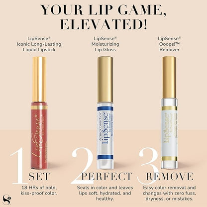 SeneGence LipSense Moisturizing Gloss – Hydrating, Long-Lasting Gloss with Shea Butter & Vitamin E, Vegan & Paraben-Free