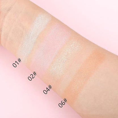 Boobeen Liquid Highlighter Makeup, Shimmer Cream Liquid Illuminator Contour for Face and Body, Smooth Glow Natural Looking Waterproof Liquid Highlight Brightening Make Up