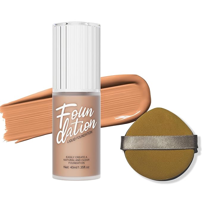 Foundation,Matte Foundation Concealer Full Coverage,Natural,Oil-Control &Waterproof Foundation Makeup For Women. (#106, 40ml)