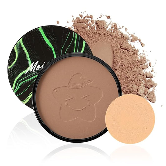Oil Control Pressed Powder,Matte Setting Powder,Smooth Flawless Face Powder,Full Coverage,Waterproof Long Lasting,Lightweight Makeup Setting Foundation Compact Powder