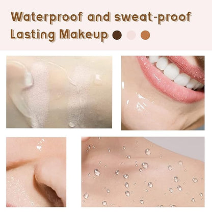 Tattoo Cover Up,Waterproof Invisible Concealer Body Leg Bruise Stretch Scar Dark Spots Vitiligo Skin Makeup Waterproof,Professional Long Lasting Tattoo Cover Up Suitable for Men and Women,2 Pcs Color