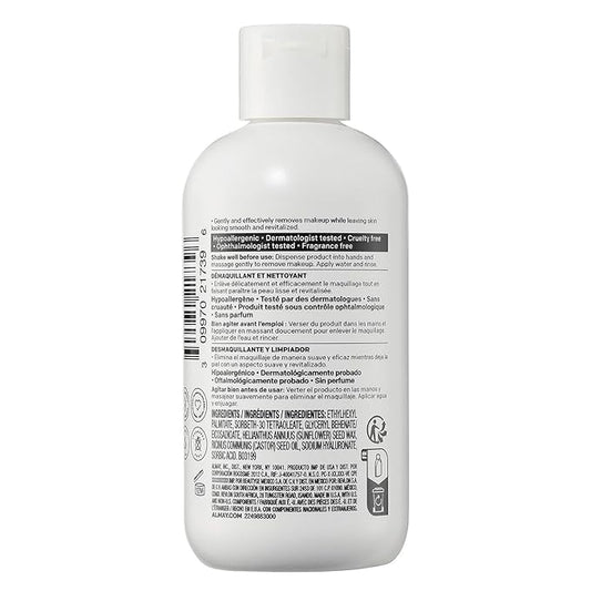 Almay Moisturizing Makeup Remover, Dermatologist Tested and Fragrance-Free, Hypoallergenic Cleanser, Removes Regular and Longwear Formulas, 4 Fl Oz (1 Pack)