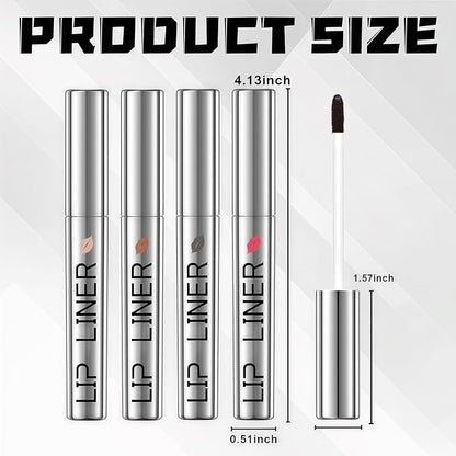 DAGEDA Lip Stain Peel Off Set, Lip Stain Long Lasting Waterproof, 4 Colors Lip Liner Stain, Lip Tint for Women