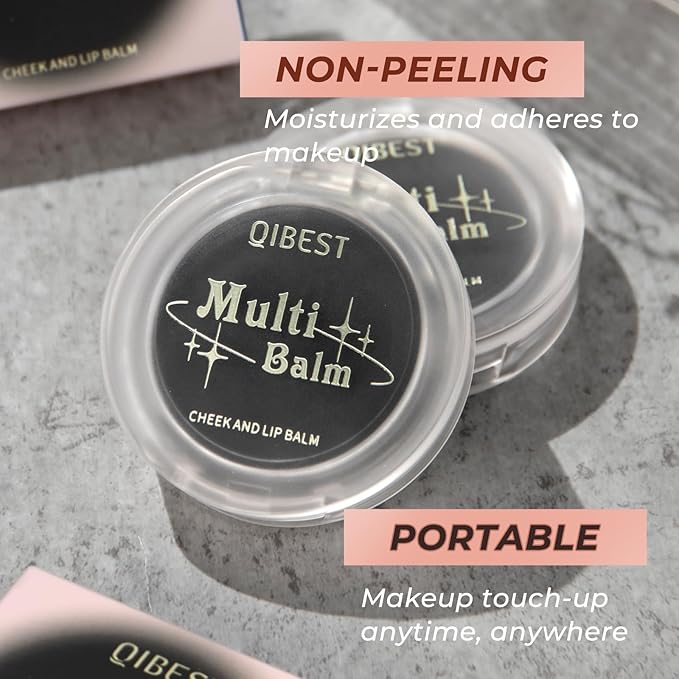 Multi-Use Cosmetics Black Color Changing Black to Pink Blush - Lip and Cheek Balm Tint, Hydrating, Long-lasting, Natural Glow, Multi-Use for All Skin Tones, Beeswax and Mineral Oil Infused