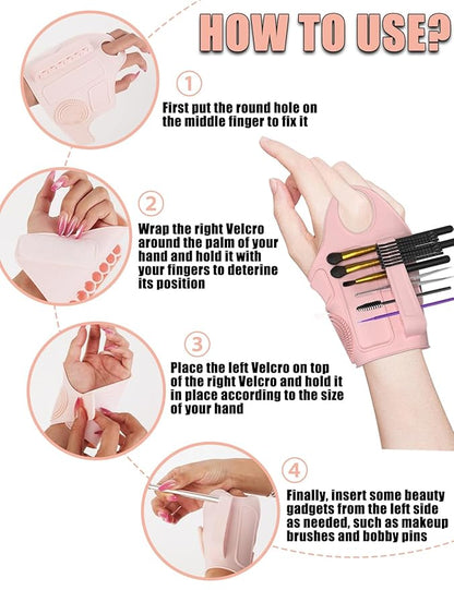 Silicone Makeup Mixing Palette – Multifunctional Tool for Foundation, Eyeshadow, Eyelash & Nail Art, Reusable Brush Cleaner (Pink)