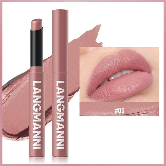 Matte Lipstick - Non-Sticky, Long-Lasting & Waterproof Lipstick for Women, Richly Pigmented, Hydrating Lip Makeup with Smudge-Proof Formula, 1 Count, 0.07oz