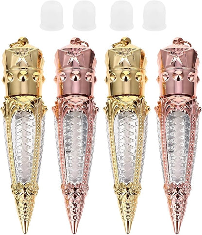 FRCOLOR 10pcs Empty Lip Gloss Tube DIY Lipstick Container Lip Gloss Container Rhinestone Lip Balm Bottle Plastic