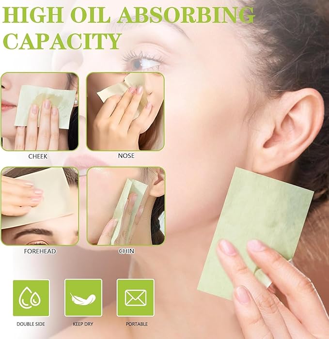 700Pcs Oil Absorbing Facial Sheets,Oil Blotting Paper Sheets Blotting Paper Oily Skin Portable Blotting Papers for Face & Nose