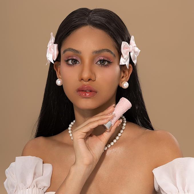 Flower Knows Swan Ballet Shine Lipstick,Hydrating Solid Lip Gloss,Moisturizing Nude peachy Tinted Lip Balm-Long Lasting Lip Gloss in Balm for Girls&Women,Vegan & Cruelty-Free(B03 Sweet Heart)