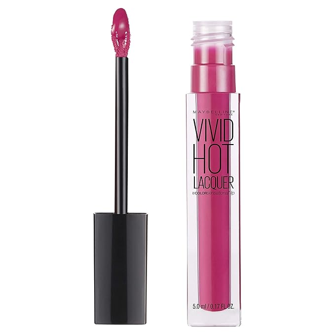 Maybelline New York Color Sensational Vivid Hot Lacquer Lip Gloss, Sassy, 0.17 fl. oz.
