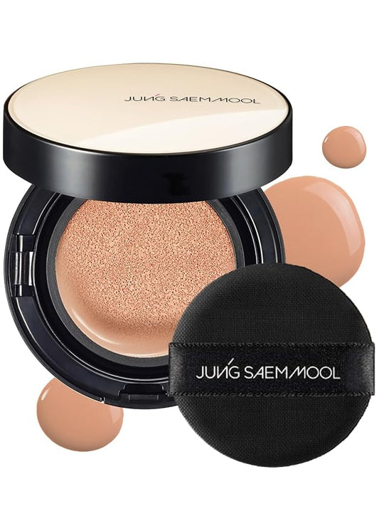 [JUNGSAEMMOOL OFFICIAL] Essential Skin Nuder Cushion (Pink Light) | Refill Not Included | Natural Finish | Buildable Coverage | Makeup Artist Brand | Cream Foundation