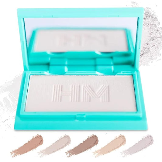 Haute Minute Translucent Smooth Setting Vegan Pressed Powder Makeup and Blurring Face Powder Foundation Full Coverage — Perfect for Travel Size Make Up, Talc-Free, For Oily & Dry Skin with Mirror