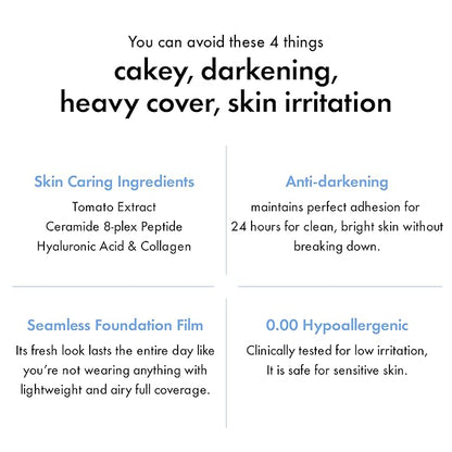 Amuse SEOUL Ceramic Skin Perfector Cushion Foundation Refill 03 HONEY | Long-lasting, Lightweight, Semi-matte, Flawless Coverage, Hypoallergenic, Korean Beauty, Vegan, Refill (15g / 0.52 oz.)