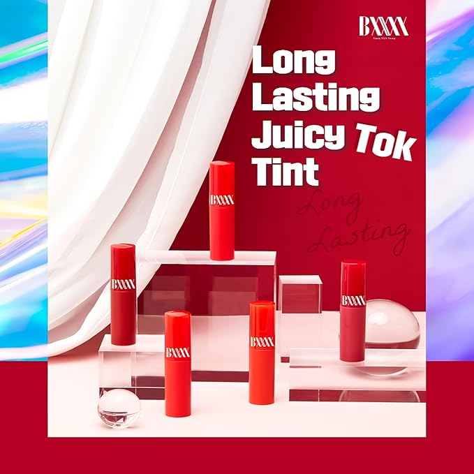 Long-lasting Lip Tint Lip Stain Lip Gloss-Hydrating, Calming, Nourishing and Vivid water tint 0.11 oz (5 colors) (Raspberry ade)