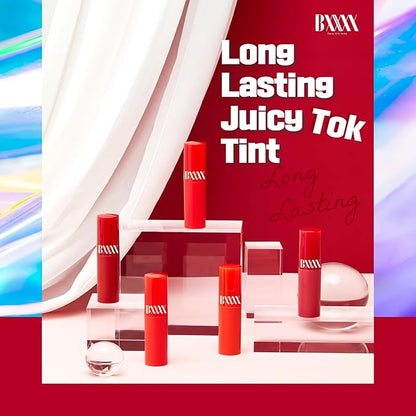 Long-lasting Lip Tint Lip Stain Lip Gloss-Hydrating, Calming, Nourishing and Vivid water tint 0.11 oz (5 colors) (Raspberry ade)