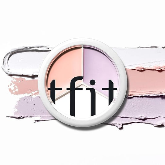 Multi-Use Pot Concealer - Triple Palette | High-Pigmented, Full Coverage & Crease-Proof | Korean Concealer for Dark Circles, Redness & Blemishes (B01 Corrector, 0.52 Oz)