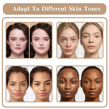 12 Colors Cream Concealer Foundation Palette, Long-Wearing Smudge Proof Blendable Full Coverage Cream Contour Blush Highlighter Color Correcting Concealer Foundation Palette Makeup