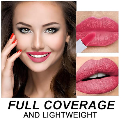 Matte Bullet Long Wear Lipstick - Vegan and Cruelty-Free - Smudge and Waterproof Matte Lipstick with Moisturizing Formula - All Day Comfort - (Ruby Fever #06)