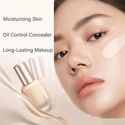 UODO Foundation, Liquid, Full Coverage, Dewy Finish, All Skin Types, Moisturizing W03 Natural