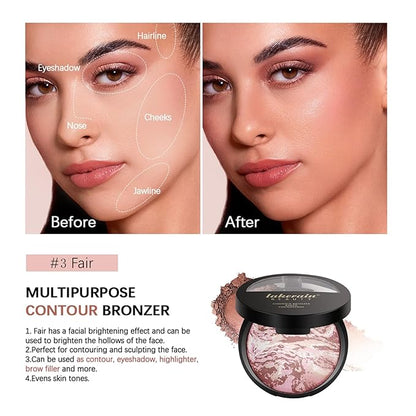 Baking Foundation, Highlighter Finishing Powder Makeup Setting Finishing Semi-Matte Finish