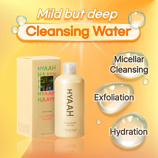 Mild but Deep Cleansing Water – Gently Exfoliates, Hydrates & Removes Makeup for Sensitive Skin, Alcohol-Free, with Micellar Technology, Korean Skincare