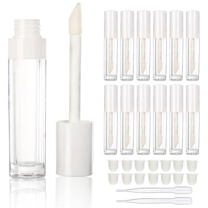 COSIDEA 14 pcs empty 8ml big wand lip gloss tube concealer tube packing (white)