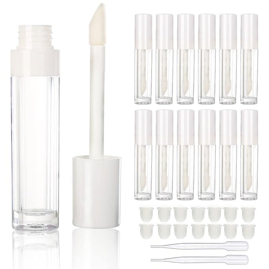 COSIDEA 14 pcs empty 8ml big wand lip gloss tube concealer tube packing (white)