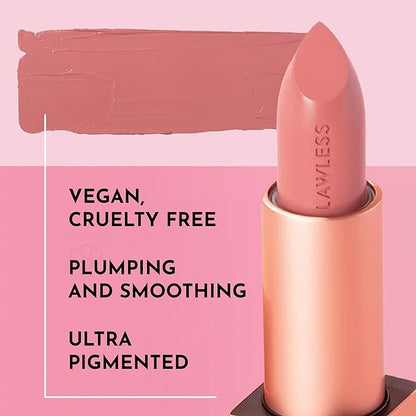 Forget the Filler Lip-Plumping Line-Smoothing Satin Cream Lipstick, Little Lady Daisy, Pink, 0.1 Ounce