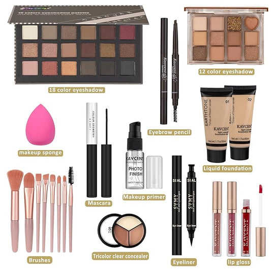Makeup Kit for Teens Makeup Set for Women Teenagers Full Kit Make up Kit Eyeshadow Foundation Christmas Makeup Gift Kits for Teen Girls