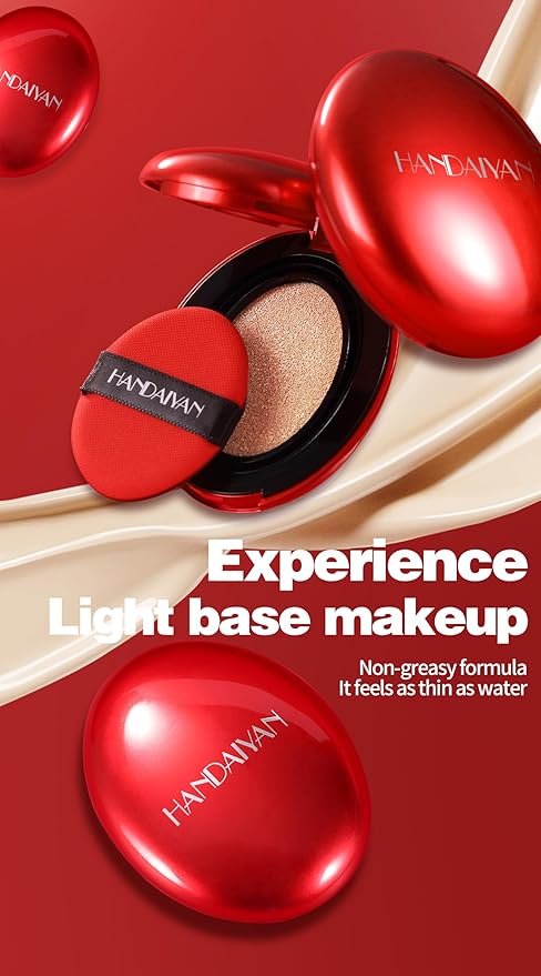 Cushion Foundation, Full Coverage & Weightless, Skin Fit Technology for Natural Radiance, Satin Glow Finish, Hydrating Long-Lasting Cushion, Anti-Caking (02# SHELL BEIGE, 0.21 Fl Oz (Pack of 1))