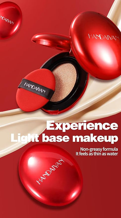 Cushion Foundation, Full Coverage & Weightless, Skin Fit Technology for Natural Radiance, Satin Glow Finish, Hydrating Long-Lasting Cushion, Anti-Caking (02# SHELL BEIGE, 0.21 Fl Oz (Pack of 1))