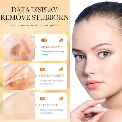 Citrus Makeup Remover Stick, Portable Deep Makeup Remover Cream, Mild Formula, Emulsifies In 1 Second, Quickly Removes Makeup With Zero Residue, Moisturizing And Refreshing