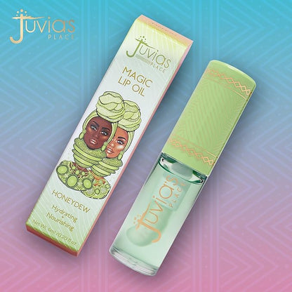 Juvia's Place Magic Lip Oil - Honeydew - Smooth, Hydrating with Vitamin E for Soft, Glossy, Juicy Lips - Infused with Fruit Extracts - Tinted, Shimmering, Lightweight & Non-sticky Lip Oil for Summer