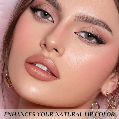 Timbersonic Lip Stain Peel Off, Timbersonic Peel off Lip Liner Stain, 8 Colors Lip Stain Peel off Tint Tattoo Color Waterproof Long-Lasting, No Smudging, Non-Stick Cup (#07)