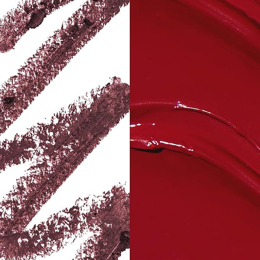 Julep With a Trace Retractable Creamy Long-Lasting Lip Liner, Black Cherry & It's Whipped Matte Lip Mousse, Raspberry Fluff