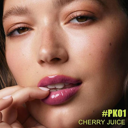 FOCALLURE Lip Oil,Moisturizing,Hydrating Lip Gloss,Transparent Toot Lip Glow Oil,Shiny Glossy Finish,Non-Sticky,Long Lasting,Tinted Lip Balm for Dry Lips and Lip Care,Cherry Juice