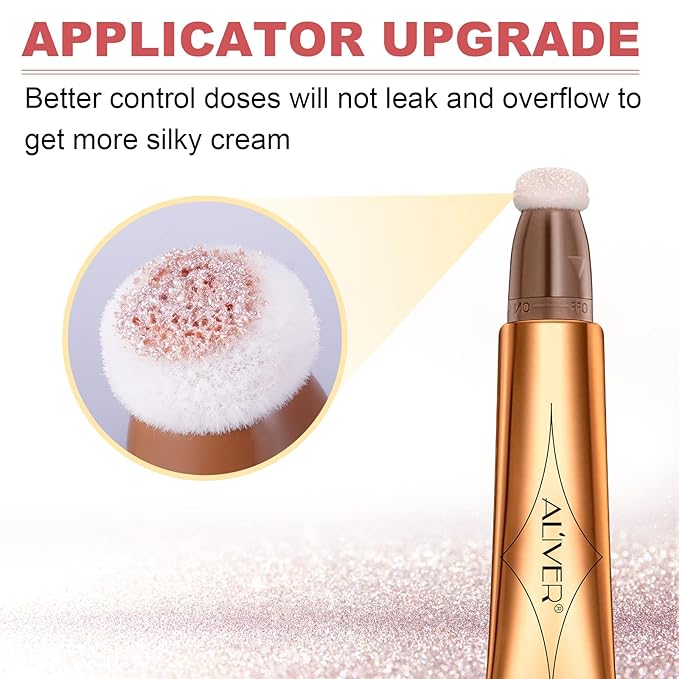 Highlighter Makeup Stick,Liquid Beauty Highlighter Wand with Cushion Applicator,Long Lasting Smooth Natural Matte Finish, Lightweight fairy Highlighter Stick (04-Celestral)