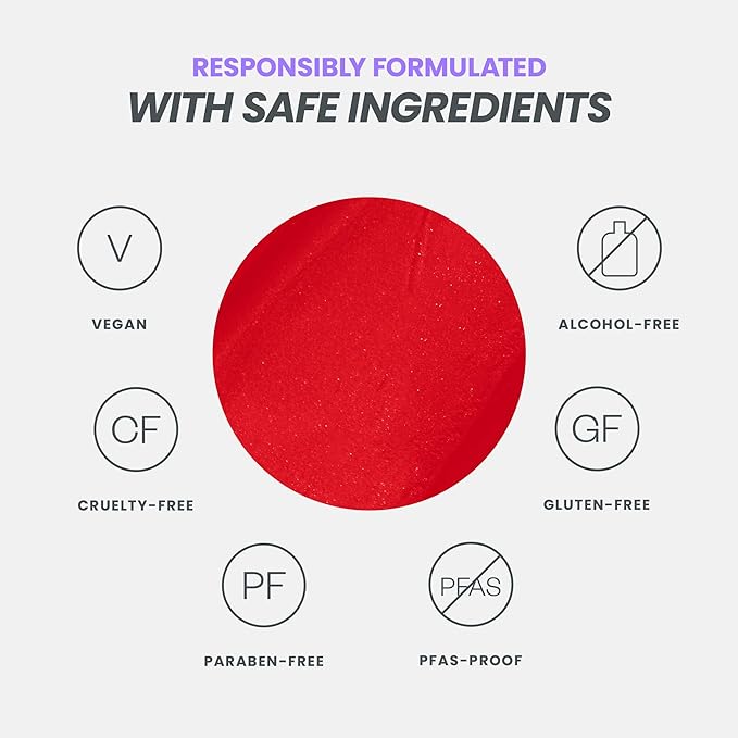 Wonderskin Wonder Blading Lip Stain Peel Off Masque - Long Lasting, Waterproof (Hayley) with Top Gloss - Red Glitter Lip Gloss, Hydrating and High Shine Finish