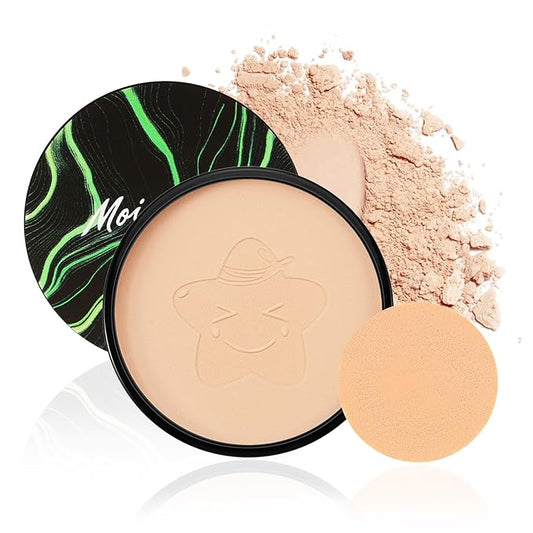 Oil Control Pressed Powder,Matte Setting Powder,Smooth Flawless Face Powder,Full Coverage,Waterproof Long Lasting,Lightweight Makeup Setting Foundation Compact Powder