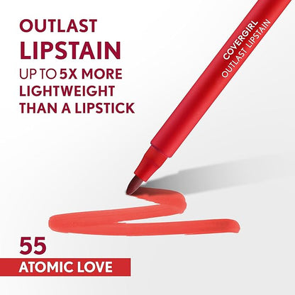 COVERGIRL Outlast Lipstain Bundle - Atomic Love 55 & Canyon 35 Colors