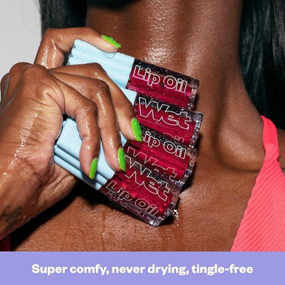 Kosas Wet Lip Oil Gloss - Hydrating Lip Plumping Treatment with Hyaluronic Acid & Peptides, Non-Sticky Finish (Fruitjuice)