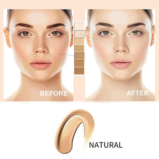 2PCS Skin Tone Adjusting CC Cream SPF 50,Cosmetics CC Cream Self Adjusting for Mature Skin, CC Cream Face Sunscreen and Foundation, Primer Moisturizing Skin Concealer Brightening Skin Tone