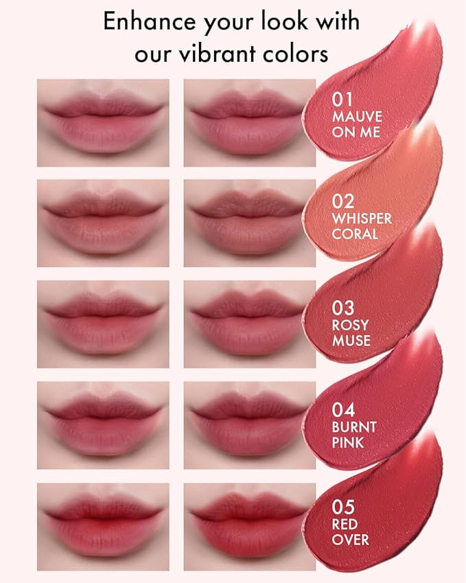 VIDIVICI Millennial Velvet Lip Tint(03 ROSY MUSE & 05 RED OVER)