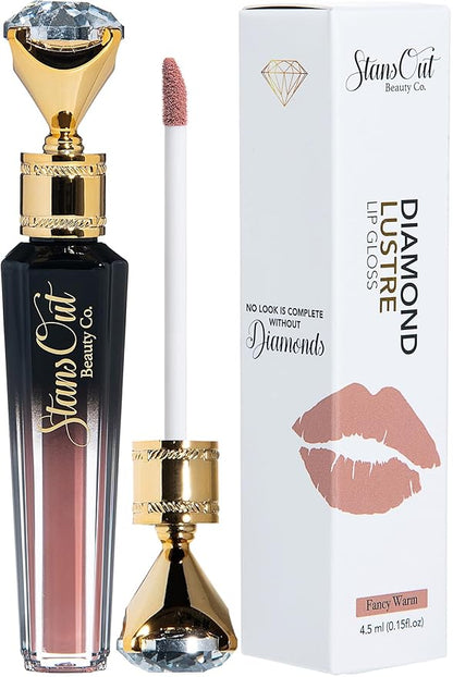 StansOut Beauty Diamond Lustre Fancy Warm Hydrating Lip Gloss | Cute Nude Moisturizing Butter-Smooth Colors | Shades for Naturally Plump & Pout, Sparkling clear finishes & Glossy Choices.