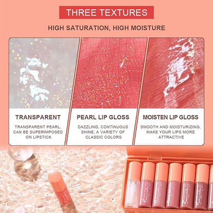 10 Colors Lip Tint Stain Set, Korean Plumping Lip Gloss Watery Lip Stain, Multi-use for Mini Liquid Lipstick & Cheek Tint Long Lasting Vivid Color #01