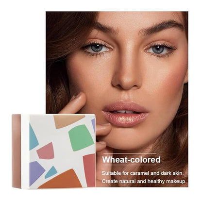 MAEPEOR Setting Powder 8 Colors Smooth and Lightweight Matte Face Powder for Brightening and Setting Makeup with Face Puff (1.76 oz, P05 Wheat-Colored)