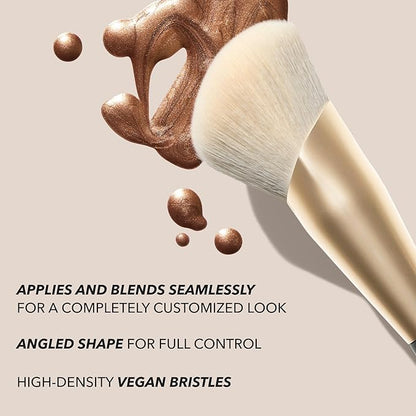 COVER FX Complete Coverage Kit: Total Cover Cream Foundation - Shade D1 + Custom Cover Blending Brush