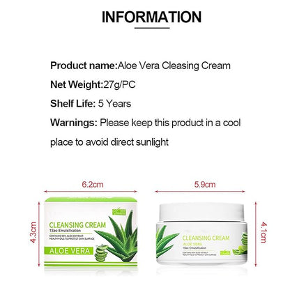 Aloe Vera Makeup Remover Balm, Deep Clear Pore Cleansing Melting Balm Facial Cleanser, Moisturized Finish with Plant Based Oil, Mini Makeup Remover Travel Size for All Skin Types